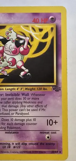 Pokemon TCG Mr. Mime 22/64 1st Edition Jungle Non-Holo - Image 5