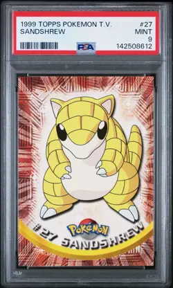 1999 Pokemon Topps TV - SANDSHREW #27 - PSA 9, Mint: Fresh Grade! - Image 3