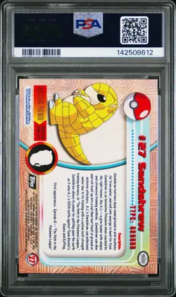 1999 Pokemon Topps TV - SANDSHREW #27 - PSA 9, Mint: Fresh Grade! - Image 4