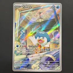 Pokemon TCG Quaxly 206/193 Sv02: Paldea Evolved Illustration Rare Holo Apply Gel - Image 1
