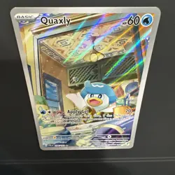 Pokemon TCG Quaxly 206/193 Sv02: Paldea Evolved Illustration Rare Holo Apply Gel - Image 3