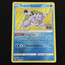 Radiant Blastoise 018/078 - Sword & Shield Pokemon GO - Pokemon TCG - Image 1