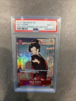 One Piece Card Nico Robin OP01-017 PSA 10 - Image 1