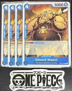 4x One Piece OP07-039 C Edward Weevil - English - Regular - Play Set - NM/M - Image 1