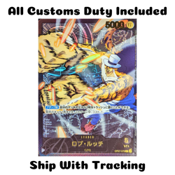 ONE PIECE TCG JAPANESE CARD EB02 ANIME 25TH Gold Text Rob Lucci OP07-079 Leader - Image 1