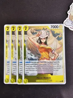 4x OP15-109 Nico Robin R Playset -One Piece TCG- Adventure on Kami's Island Eng - Image 1