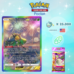 Pokemon TCG Pocket - Teal Mask Ogerpon ex Rainbow Card (English) - Image 1