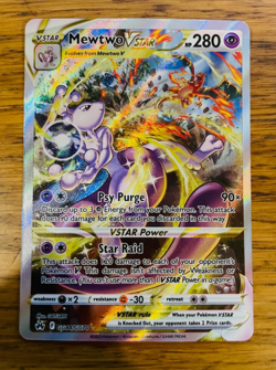 NEAR MINT! Mewtwo VStar GG44/GG70 Crown Zenith Galarian Gallery Pokemon Card! - Image 1