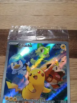 SEALED! Pikachu 027 Sv: Scarlet & Violet Promo Cards Holo - Image 3