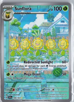 Sunflora - 169/167 - Twilight Masquerade - Holo Rare Pokemon Card NM - Image 1