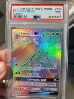 PSA 9 Lurantis 150/149 Sun & Moon 2017 Rainbow Secret Rare Full Art Pokemon Card - Image 2