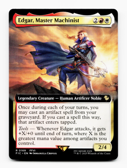 Edgar, Master Machinist (Extended Art) - [Commander: Final Fantasy] MTG NM/M 🔥⚪ - Image 3