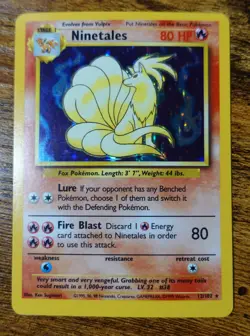 Ninetales 2/102 Base Set Error Off-Center OC Misprint Holo Rare Pokemon Card PL^ - Image 1