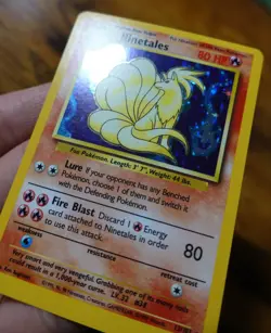 Ninetales 2/102 Base Set Error Off-Center OC Misprint Holo Rare Pokemon Card PL^ - Image 3