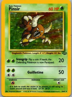 Pinsir 9/64 Holo Rare Jungle Pokemon Unlimited Holo Moderately Played - Image 1