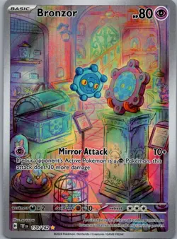 Bronzor 170/162 Illustration Rare Temporal Forces Pokemon Near Mint - Image 1