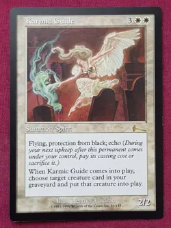 Magic The Gathering URZA'S LEGACY KARMIC GUIDE white card MTG - Image 1