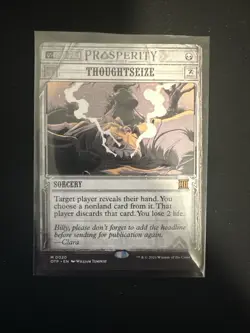 MTG - Thoughtseize [Showcase] - Outlaws of Thunder Junction: Breaking News #0020 - Image 1