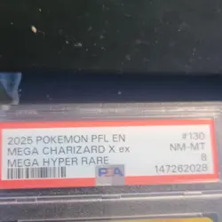 Pokemon Mega Charizard X ex Phantasmal Flames Mega Hyper Rare Holo PSA 8 - Image 3