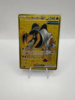 Pokemon TCG Iron Boulder EX Scarlet & Violet Temporal Forces 217/162 - Image 1