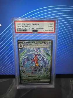 PSA 9 MINT Garchomp Ex 245 Special Illustration Rare Pokemon TCG Paradox Rift - Image 1