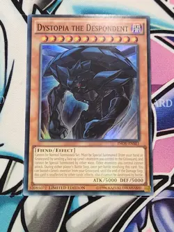 YUGIOH INOV-ENSE1 Dystopia the Despondent Super Rare Limited Edition - Image 1
