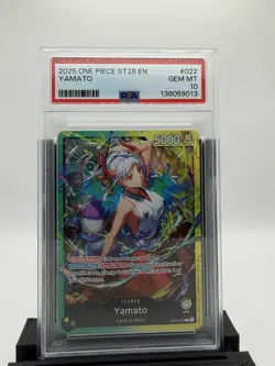 Bandai Yamato OP06-022 Leader Foil PSA 10 Starter Deck 28 Green/Yellow 2025 - Image 1