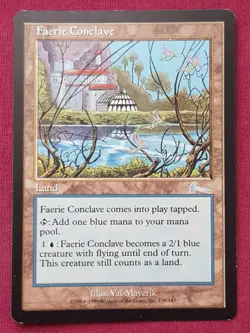 Magic The Gathering URZA'S LEGACY FAERIE CONCLAVE land card MTG - Image 1