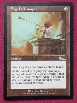 Magic The Gathering URZA'S LEGACY ANGEL'S TRUMPET artifact card MTG - Image 1