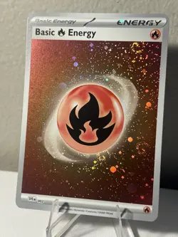 4 Swirls Cosmos Basic Fire Energy SVE 002 Pokemon TCG - Image 2