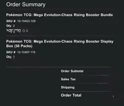 Pokemon TCG: Mega Evolution Chaos Rising Booster Bundle 6 Packs Presale - Image 3