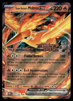 Team Rocket's Moltres ex - 31/182 (Destined Rivals Stamp) 2018 Pokemon TCG - Image 1