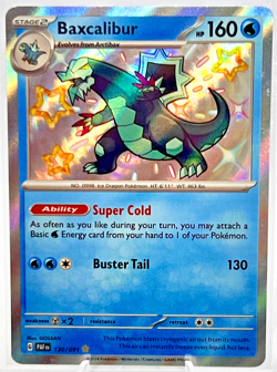 Pokemon TCG Baxcalibur 130/091 Scarlet & Violet Paldean Fates Mint Holo Rare - Image 1