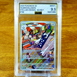 Pokemon Stellar Crown Archaludon 155/142 AGS Mint+ 9.5 FA Holo Secret Rare 2024 - Image 1