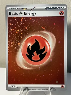 4 Swirls Cosmos Basic Fire Energy SVE 002 Pokemon TCG - Image 2