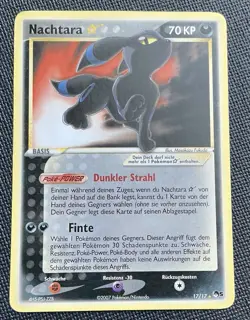 2007 GERMAN POKEMON EX POP SERIES 5 UMBREON GOLD STAR NACHTARA 17/17 LP/NM! - Image 1