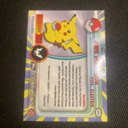 Pikachu #25 Topps Blue Label TV Animation Edition Pokemon TCG 1999 NM - Image 2