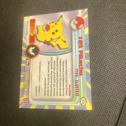 Pikachu #25 Topps Blue Label TV Animation Edition Pokemon TCG 1999 NM - Image 3