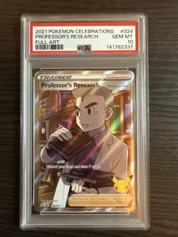 Professor's Research 024/025 Full Art 2021 Pokemon Celebrations PSA 10 Gem Mint - Image 1