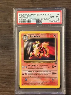 Pokemon Black Star Pokemon League Promo Arcanine PSA 8 PSA # 65408605 - Image 1