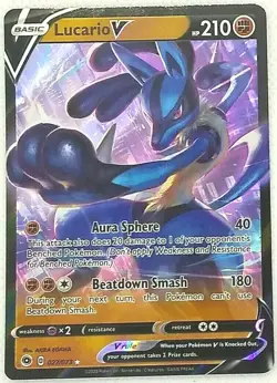Lucario V 027/073 Ultra Rare Full Art Holo Pokemon NM - Image 1