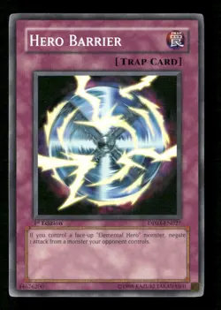 Hero Barrier Duelist Pack 3: Jaden Yuki 2 #DP03-EN027 1st Edition Yugioh - Image 1