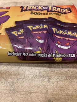 Pokemon 2022 TCG Trick or Trade BOOster Pack Halloween Cards 40 Mini Packs - Image 2