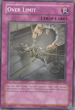 Over Limit DP06-EN024 Duelist Pack 6: Jaden Yuki 3-Unlimited Common Near Mint - Image 1