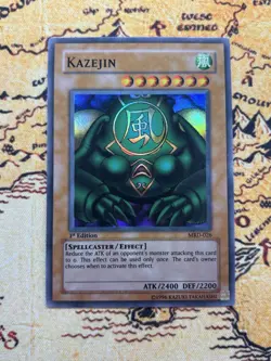 Yugioh Kazejin MRD-026 Super Rare 1st Edition Metal Raiders NM - Image 1