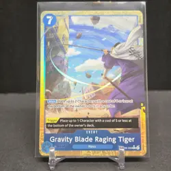 Bandai One Piece CCG Gravity Blade Raging Tiger OP06-058 Rare Foil Alternate Art - Image 1