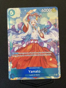 Bandai One Piece Card Game Yamato OP13-054 Carrying on His Will SR Foil Alt Art - Image 1