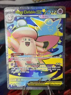 Pokemon Mega Clefable EX POR 103/088 Foil 320HP Autographed Fairy Card TCG - Image 1