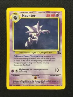 Pokemon TCG Haunter 6/62 Unlimited Fossil Holo Foil HP Card - Image 1