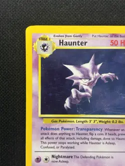 Pokemon TCG Haunter 6/62 Unlimited Fossil Holo Foil HP Card - Image 2